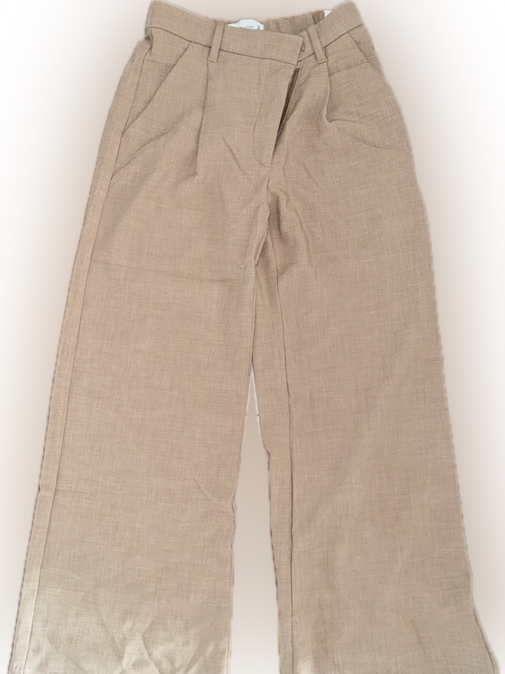 Abercrombie & Fitch women’s Khaki Linen-Blend wide leg pant